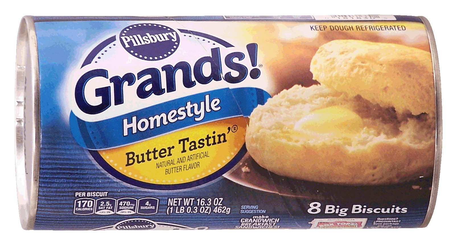 Pillsbury&nbsp;Grands!&nbsp;homestyle butter tastin' 8 big biscuits Full-Size Picture